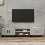vidaXL - Tv-meubel - 180x31,5x40 - cm - bewerkt - hout - grijs - sonoma - eikenkleurig
