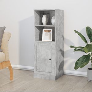 vidaXL - Hoge - kast - 36x35,5x103,5 - cm - bewerkt - hout - betongrijs