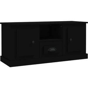 VidaXL TV-meubel 100x35,5x45 cm - Bewerkt Hout Zwart