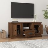 VidaXL Tv-meubel 100x35,5x45 cm - Bewerkt Hout - Bruineikenkleurig