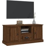 VidaXL Tv-meubel 100x35,5x45 cm - Bewerkt Hout - Bruineikenkleurig