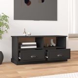 VidaXL TV-meubel 93x35,5x45 cm - Bewerkt Hout Zwart