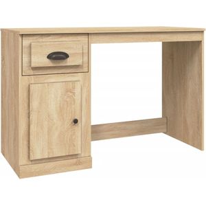 Bureau met lade 115x50x75 cm bewerkt hout sonoma eikenkleurig