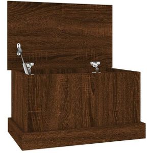 vidaXL Opbergbox 50x30x28 bewerkt hout bruin eikenkleur