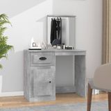Schminktisch mit Spiegel Betongrau 90x50x132,5 cm Holzwerkstoff vidaXL