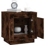 VidaXL Nachtkastje 44x35x45 cm - Bewerkt Hout - Gerookt Eikenkleurig