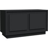 VidaXL TV-meubel 80x35x45 cm - Bewerkt Hout Zwart