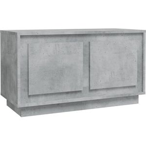 Tv-meubel 80x35x45 cm bewerkt hout betongrijs