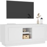 vidaXL Tv-meubel 102x35x45 cm bewerkt hout wit