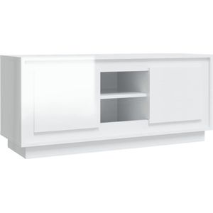 vidaXL-Tv-meubel-102x35x45-cm-bewerkt-hout-hoogglans-wit