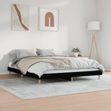 vidaXL Bettgestell ohne Matratze Schwarz 180x200 cm Holzwerkstoff