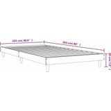 vidaXL - Bedframe - zonder - matras - hout - sonoma - eikenkleurigx200 - cm