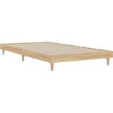 vidaXL Bedframe bewerkt hout sonoma eikenkleurig 90x200 cm