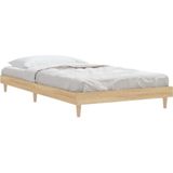 vidaXL Bedframe bewerkt hout sonoma eikenkleurig 90x200 cm