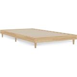 vidaXL Bedframe bewerkt hout sonoma eikenkleurig 90x200 cm