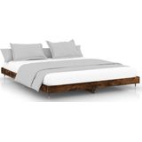 vidaXL Bedframe bewerkt hout gerookt eikenkleurig 180x200 cm