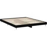 VidaXL Bedframe Bewerkt Hout Zwart 120x200 cm