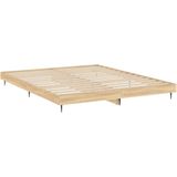 vidaXL Bettgestell ohne Matratze Sonoma-Eiche 180x200 cm Holzwerkstoff