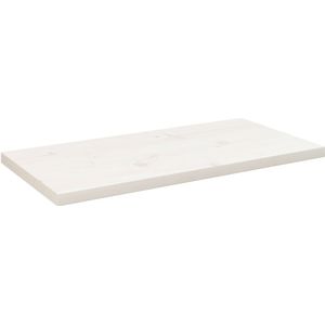 VidaXL Rechthoekig Tafelblad 80x40x2,5 cm Massief Grenenhout Wit