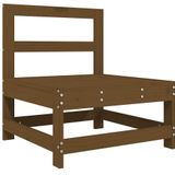 Mittelsofa mit Kissen Honigbraun Massivholz Kiefer Vidaxl