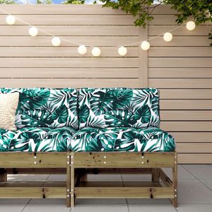 Mittelsofa mit Kissen Kiefernholz Imprägniert Vidaxl