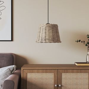 vidaXL Plafondlampenkap Ø30x20 cm wicker bruin