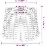 vidaXL - Lampenkap - Wit - Ø40x26 cm - Wicker