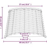 vidaXL - Lampenkap - Wit - Ø40x26 cm - Wicker