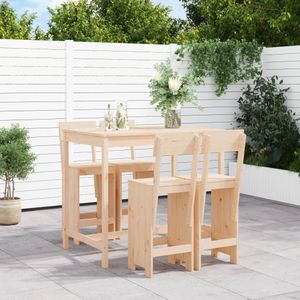 vidaXL - 5-delige - Barset - massief - grenenhout