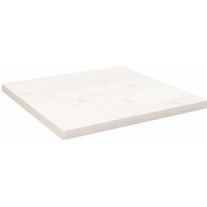VidaXL Vierkant Tafelblad 40x40x2,5 cm Massief Grenenhout Wit