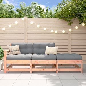3-tlg. Garten-Lounge-Set Massivholz Douglasie Vidaxl