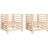 vidaXL Tuinstoelen 2 st massief grenenhout