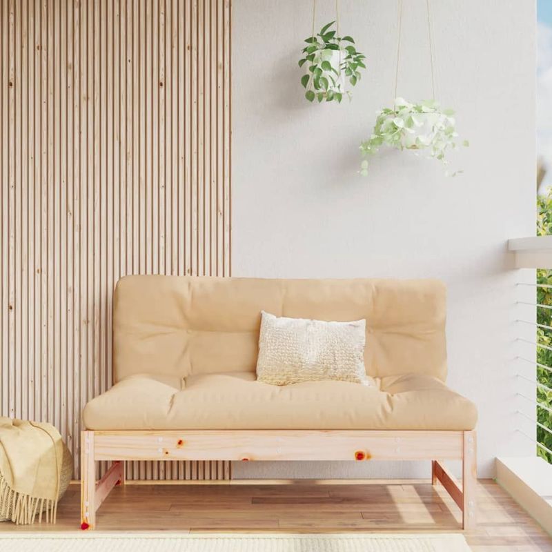 Garten-Mittelsofa 120x80 cm Massivholz Kiefer Vidaxl