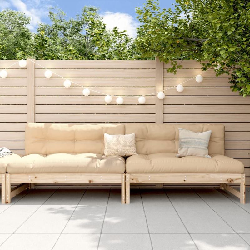 Garten-Mittelsofas 2 Stk. 120x80 cm Massivholz Kiefer Vidaxl