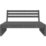 vidaXL Garten-Mittelsofa Grau 120x80 cm Massivholz Kiefer