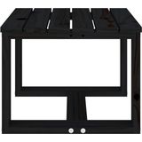 Vidaxl - Garten-Beistelltisch Schwarz 40x38x28,5 cm Massivholz Kiefer