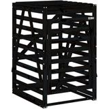 vidaXL Containerberging 84x90x128,5 cm massief grenenhout zwart