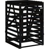 vidaXL Containerberging 84x90x128,5 cm massief grenenhout zwart