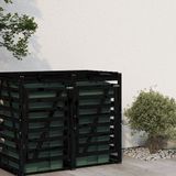 VidaXL Containerberging Verlengstuk Massief Grenenhout Zwart