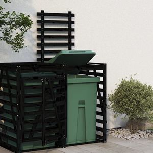 vidaXL - Containerberging - verlengstuk - massief - grenenhout - zwart