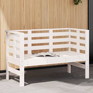 vidaXL - Tuinbankje - 111,5x53x71 - cm - massief - grenenhout - wit