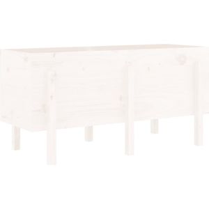 Hochbeet Weiß 121x50x57 cm Massivholz Kiefer Vidaxl