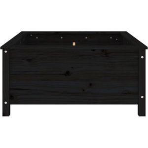 vidaXL Pflanzkübel Schwarz 82,5x82,5x39 cm Massivholz Kiefer