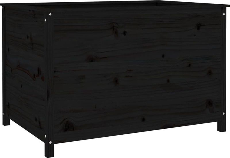 vidaXL Hochbeet Schwarz 119,5x82,5x78 cm Massivholz Kiefer