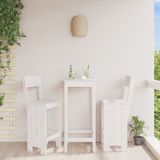 vidaXL Barkrukken 2 st 40x48,5x115,5 cm massief grenenhout wit