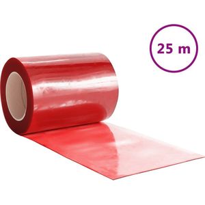 vidaXL Deurgordijn 300x2,6 mm 25 m PVC rood
