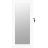 vidaXL - Sieradenkast - met - spiegel - wandgemonteerd - 30x8,5x67 - cm - wit