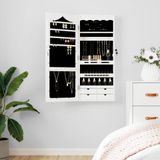 vidaXL-Sieradenkast-met-spiegel-wandgemonteerd-37,5x10x90-cm-wit