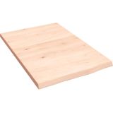 vidaXL - Wandschap - 40x60x2 - cm - onbehandeld - massief - eikenhout