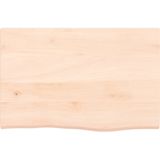 Vidaxl - Wandregal 60x40x2 cm Massivholz Eiche Unbehandelt